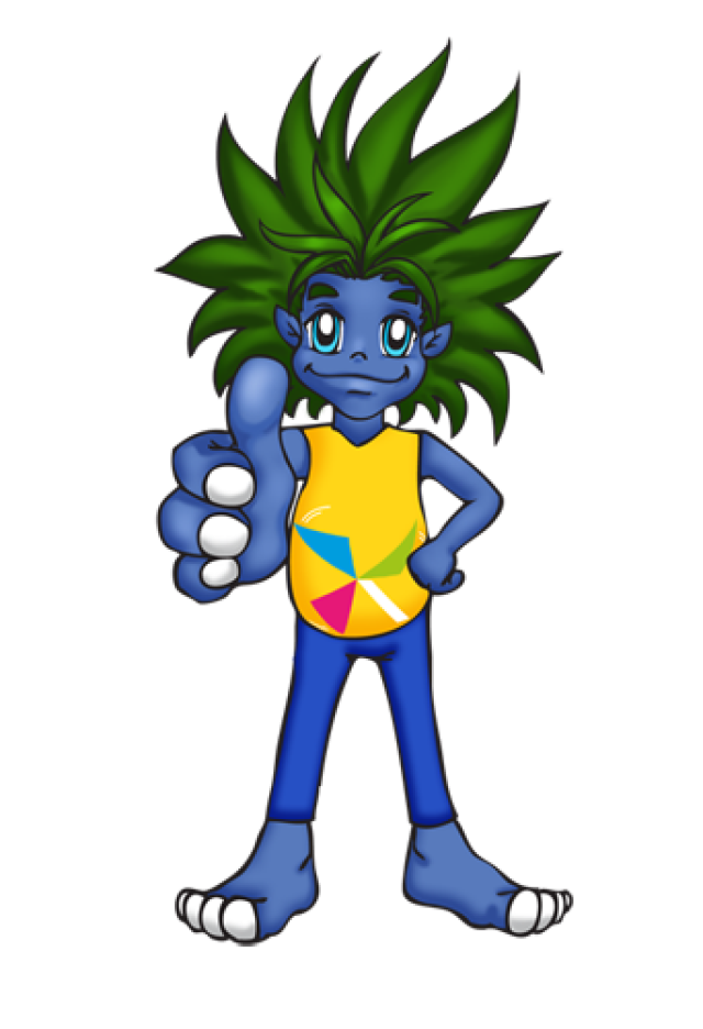 Willi Windkobold mit Daumen hoch